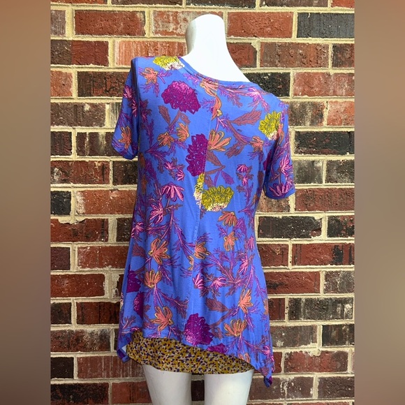 LOGO by Lori Goldstein Purple and Orange Knit Top Set medium M colorful - Picture 5 of 7